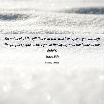 Picture 06 - 1 Timothy 4:14 BSB - Do not neglect the gift that is in you, which was - Bible Verse Picture