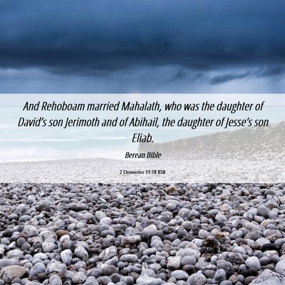 Picture 06 - 2 Chronicles 11:18 BSB - And Rehoboam married Mahalath, who was the - Bible Verse Picture