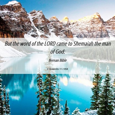 Picture 06 - 2 Chronicles 11:2 BSB - But the word of the LORD came to Shemaiah the man - Bible Verse Picture