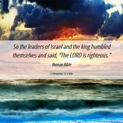 Picture 06 - 2 Chronicles 12:6 BSB - So the leaders of Israel and the king humbled - Bible Verse Picture