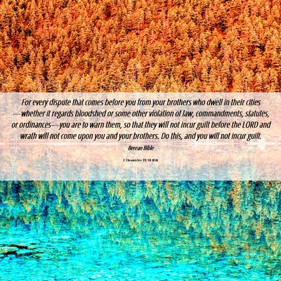 Picture 06 - 2 Chronicles 19:10 BSB - For every dispute that comes before you from your - Bible Verse Picture