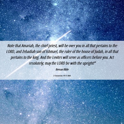 Picture 06 - 2 Chronicles 19:11 BSB - Note that Amariah, the chief priest, will be over - Bible Verse Picture