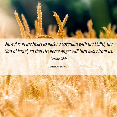 Picture 06 - 2 Chronicles 29:10 BSB - Now it is in my heart to make a covenant with the - Bible Verse Picture