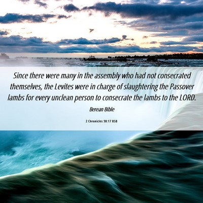 Picture 06 - 2 Chronicles 30:17 BSB - Since there were many in the assembly who had not - Bible Verse Picture