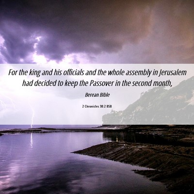 Picture 06 - 2 Chronicles 30:2 BSB - For the king and his officials and the whole - Bible Verse Picture