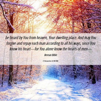 Picture 06 - 2 Chronicles 6:30 BSB - be heard by You from heaven, Your dwelling place. - Bible Verse Picture