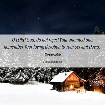 Picture 06 - 2 Chronicles 6:42 BSB - O LORD God, do not reject Your anointed one. - Bible Verse Picture