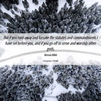 Picture 06 - 2 Chronicles 7:19 BSB - But if you turn away and forsake the statutes and - Bible Verse Picture
