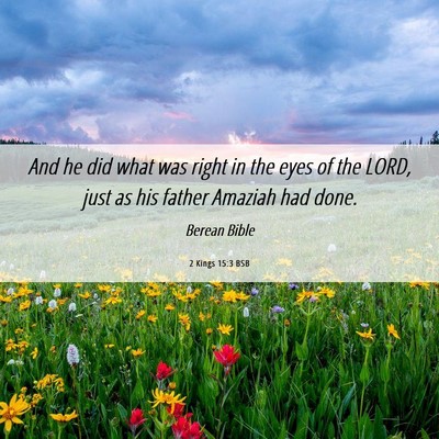 Picture 06 - 2 Kings 15:3 BSB - And he did what was right in the eyes of the - Bible Verse Picture