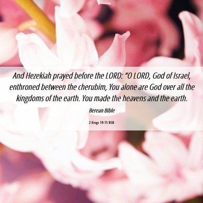 Picture 06 - 2 Kings 19:15 BSB - And Hezekiah prayed before the LORD: “O LORD, - Bible Verse Picture