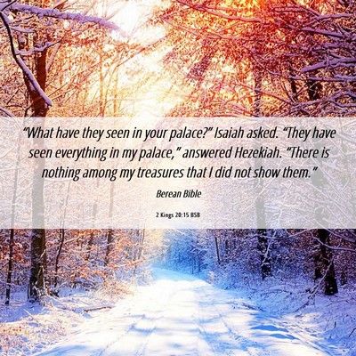Picture 06 - 2 Kings 20:15 BSB - “What have they seen in your palace?” Isaiah - Bible Verse Picture