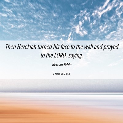 Picture 06 - 2 Kings 20:2 BSB - Then Hezekiah turned his face to the wall and - Bible Verse Picture