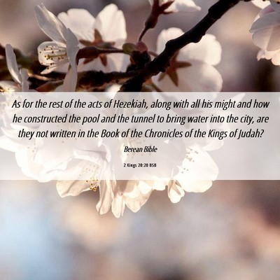 Picture 06 - 2 Kings 20:20 BSB - As for the rest of the acts of Hezekiah, along - Bible Verse Picture