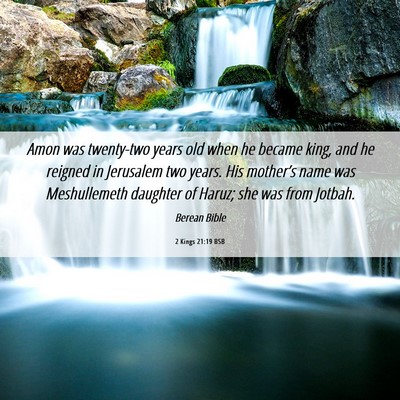Picture 06 - 2 Kings 21:19 BSB - Amon was twenty-two years old when he became - Bible Verse Picture