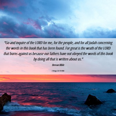 Picture 06 - 2 Kings 22:13 BSB - “Go and inquire of the LORD for me, for the - Bible Verse Picture