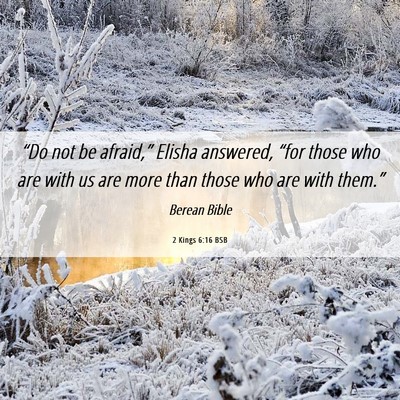 Picture 06 - 2 Kings 6:16 BSB - “Do not be afraid,” Elisha answered, “for - Bible Verse Picture