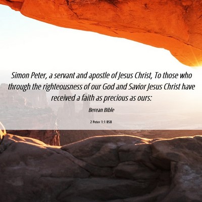 Picture 06 - 2 Peter 1:1 BSB - Simon Peter, a servant and apostle of Jesus - Bible Verse Picture
