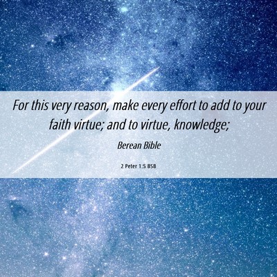 Picture 06 - 2 Peter 1:5 BSB - For this very reason, make every effort to add to - Bible Verse Picture