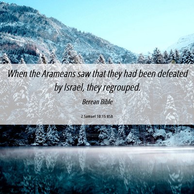 Picture 06 - 2 Samuel 10:15 BSB - When the Arameans saw that they had been defeated - Bible Verse Picture