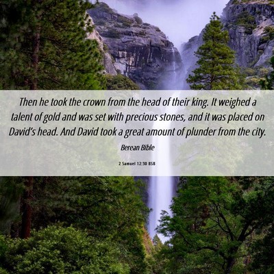 Picture 06 - 2 Samuel 12:30 BSB - Then he took the crown from the head of their - Bible Verse Picture