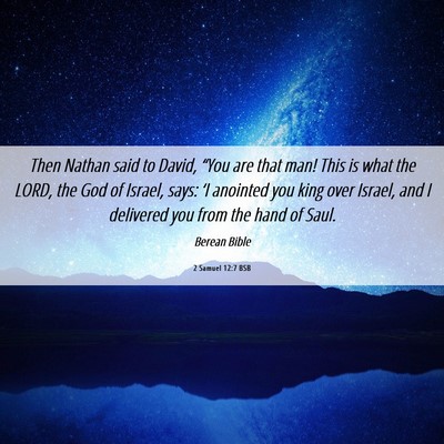 Picture 06 - 2 Samuel 12:7 BSB - Then Nathan said to David, “You are that man! - Bible Verse Picture