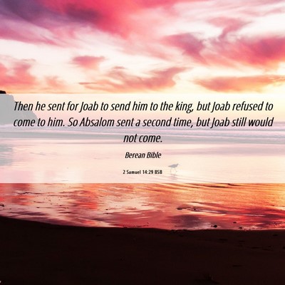 Picture 06 - 2 Samuel 14:29 BSB - Then he sent for Joab to send him to the king, - Bible Verse Picture