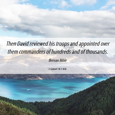 Picture 06 - 2 Samuel 18:1 BSB - Then David reviewed his troops and appointed over - Bible Verse Picture