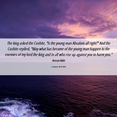 Picture 06 - 2 Samuel 18:32 BSB - The king asked the Cushite, “Is the young man - Bible Verse Picture