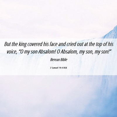Picture 06 - 2 Samuel 19:4 BSB - But the king covered his face and cried out at - Bible Verse Picture