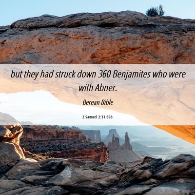 Picture 06 - 2 Samuel 2:31 BSB - but they had struck down 360 Benjamites who were - Bible Verse Picture