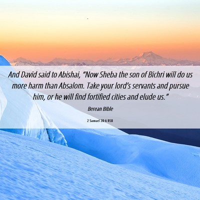 Picture 06 - 2 Samuel 20:6 BSB - And David said to Abishai, “Now Sheba the son - Bible Verse Picture