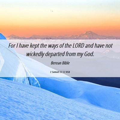 Picture 06 - 2 Samuel 22:22 BSB - For I have kept the ways of the LORD and have not - Bible Verse Picture