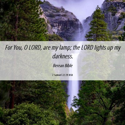 Picture 06 - 2 Samuel 22:29 BSB - For You, O LORD, are my lamp; the LORD lights up - Bible Verse Picture