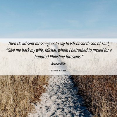 Picture 06 - 2 Samuel 3:14 BSB - Then David sent messengers to say to Ish-bosheth - Bible Verse Picture