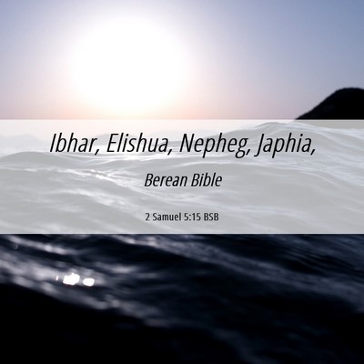 Picture 06 - 2 Samuel 5:15 BSB - Ibhar, Elishua, Nepheg, - Bible Verse Picture