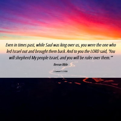 Picture 06 - 2 Samuel 5:2 BSB - Even in times past, while Saul was king over us, - Bible Verse Picture