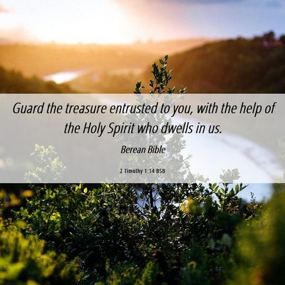 Picture 06 - 2 Timothy 1:14 BSB - Guard the treasure entrusted to you, with the - Bible Verse Picture