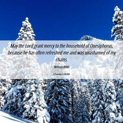 Picture 06 - 2 Timothy 1:16 BSB - May the Lord grant mercy to the household of - Bible Verse Picture