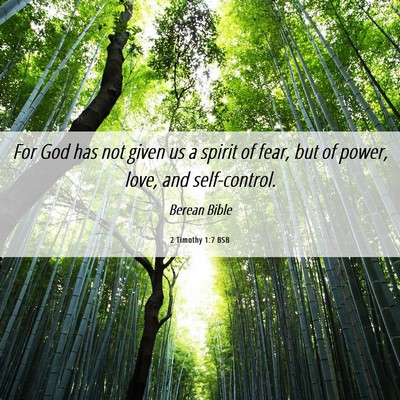 Picture 06 - 2 Timothy 1:7 BSB - For God has not given us a spirit of fear, but of - Bible Verse Picture