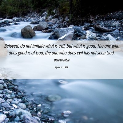Picture 06 - 3 John 1:11 BSB - Beloved, do not imitate what is evil, but what is - Bible Verse Picture
