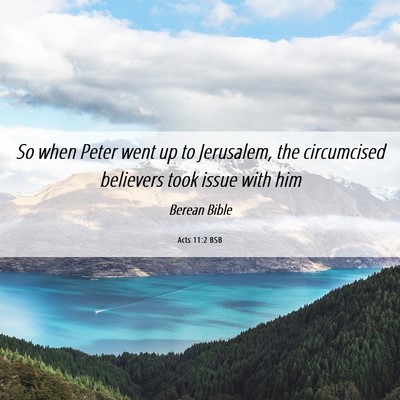 Picture 06 - Acts 11:2 BSB - So when Peter went up to Jerusalem, the - Bible Verse Picture