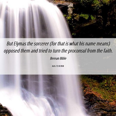 Picture 06 - Acts 13:8 BSB - But Elymas the sorcerer (for that is what his - Bible Verse Picture