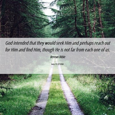 Picture 06 - Acts 17:27 BSB - God intended that they would seek Him and perhaps - Bible Verse Picture