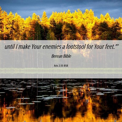 Picture 06 - Acts 2:35 BSB - until I make Your enemies a footstool for Your - Bible Verse Picture