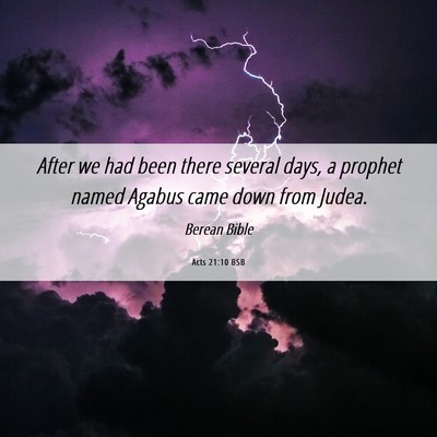 Picture 06 - Acts 21:10 BSB - After we had been there several days, a prophet - Bible Verse Picture