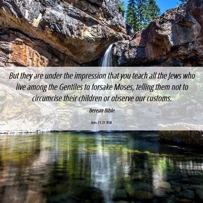 Picture 06 - Acts 21:21 BSB - But they are under the impression that you teach - Bible Verse Picture