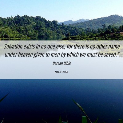 Picture 06 - Acts 4:12 BSB - Salvation exists in no one else, for there is no - Bible Verse Picture