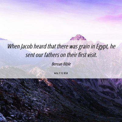 Picture 06 - Acts 7:12 BSB - When Jacob heard that there was grain in Egypt, - Bible Verse Picture