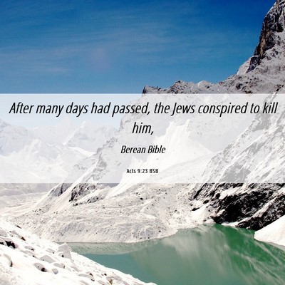 Picture 06 - Acts 9:23 BSB - After many days had passed, the Jews conspired to - Bible Verse Picture