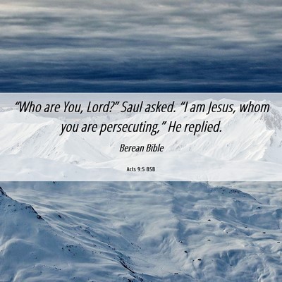 Picture 06 - Acts 9:5 BSB - “Who are You, Lord?” Saul asked. “I am - Bible Verse Picture